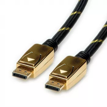 ROLINE 11.04.5921 DisplayPort-Kabel 2 m Schwarz - Gold (11.04.5921)