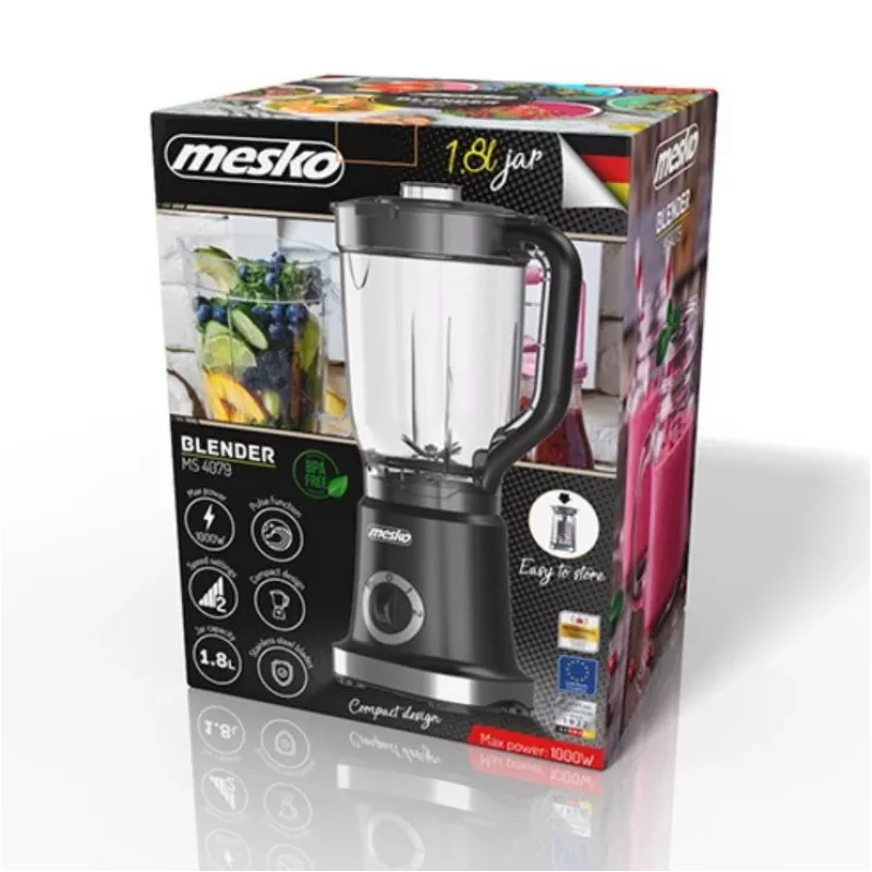 Mesko MS 4079b Mixer 1,8 L Standmixer 1000 W Schwarz