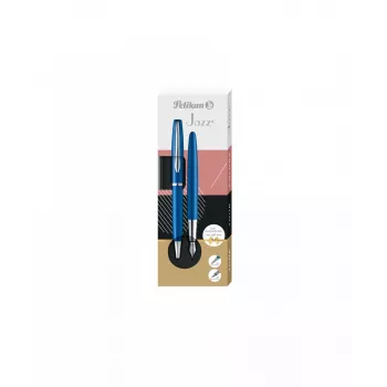 Kugelschreiber und Füller Pelikan Jazz Noble Elegance Blau Silber