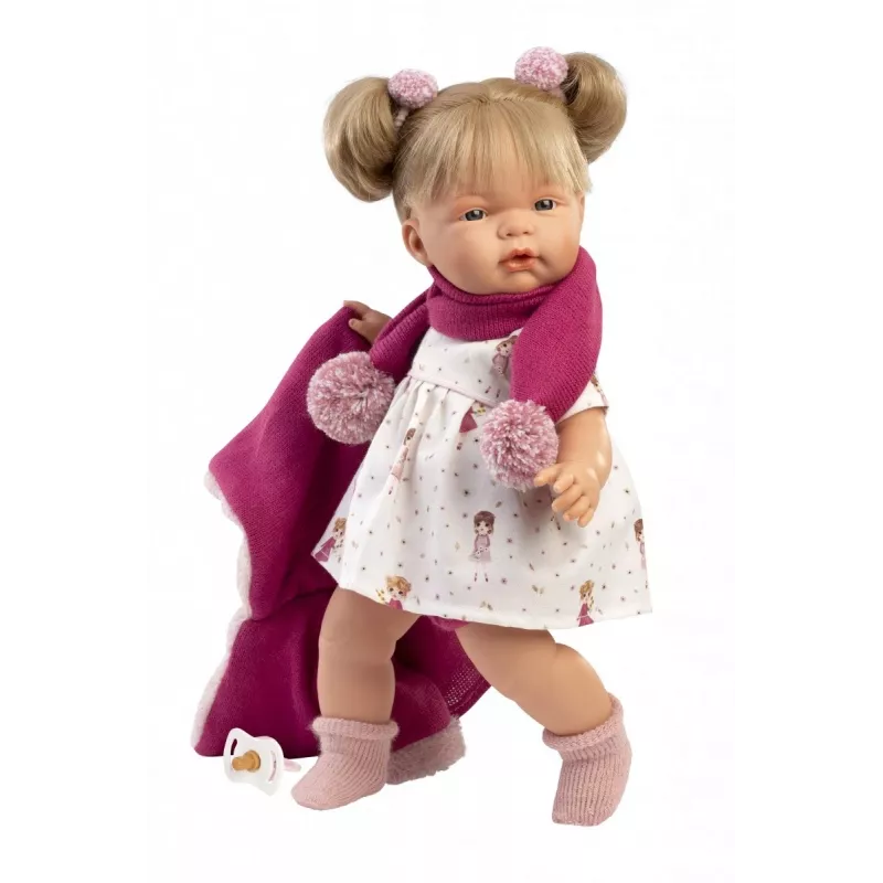 Puppe Joelle 38 cm von Llorens — weinende Babypuppe mit realistischen Merkmalen und weichem Körper
