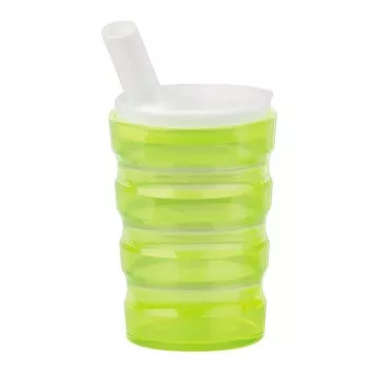 Assistiver Trinkbecher PDS CARE 21013 - 200 ml gelb, aus Polypropylen, auslaufsicher mit Deckel