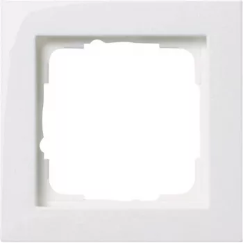 Schalterabdeckung Gira E2 Weiß — Thermoplast, schraubenlos, 80,8×80,8×9,3 mm