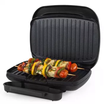 Elektrogrill Petra PT4366MBLKVDE schwarz mit Antihaftbeschichtung und einstellbarer Temperatur