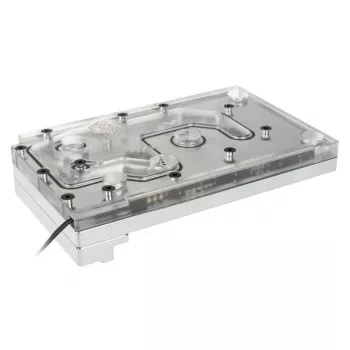 Water block BitsPower Monoblock für ASRock X399M Taichi RGB, Acryl/Kupfer, vernickelt, 90×142×29,1 mm