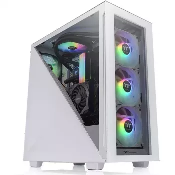 PC-Gehäuse Thermaltake Divider 300 TG Snow ARGB Midi Tower Weiß
