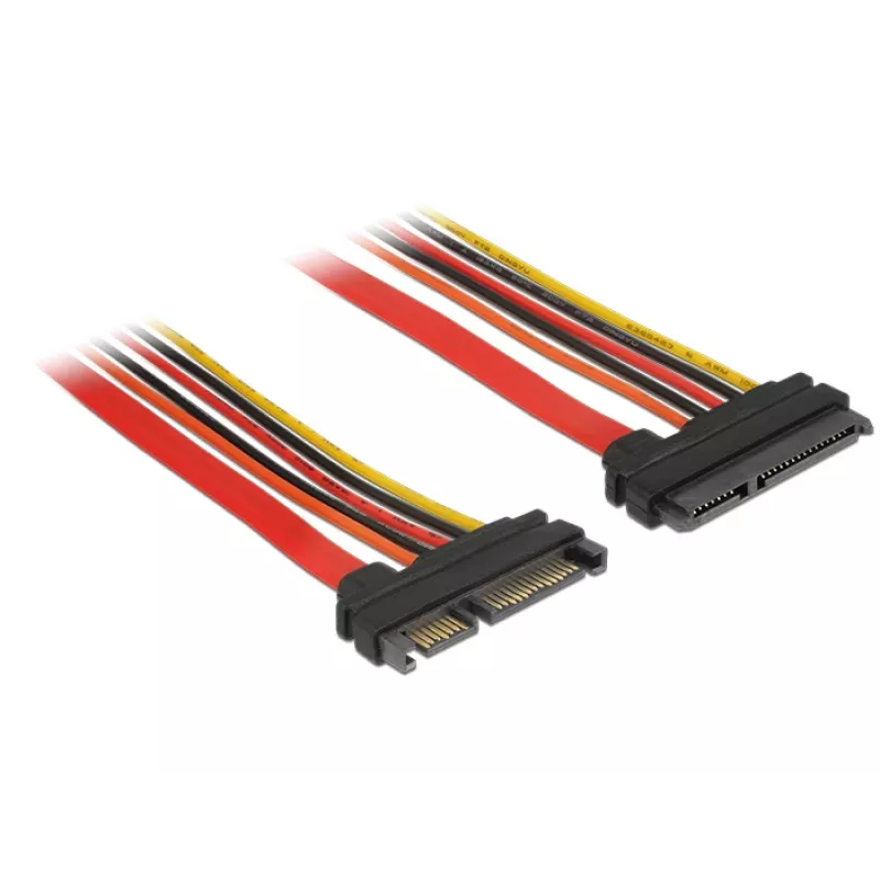 SATA-Kabel DeLOCK 84917 0,1 m SATA 22-polig Orange Rot Gelb