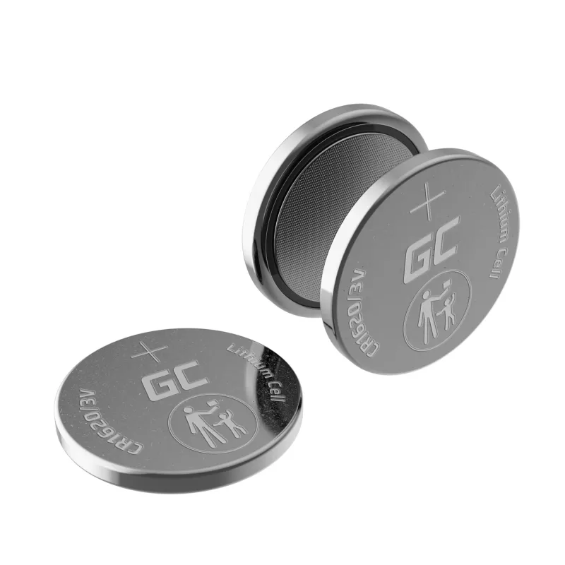 Lithium-Einwegbatterie Grün Cell CR1620 3V 70mAh, Blisterpackung 5 Stück, 1,9 mm Höhe