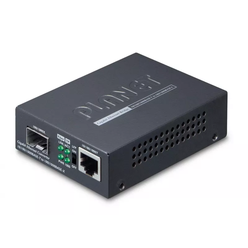 PLANET GT805A Netzwerk-Medienkonverter 1000 Mbit/s Multimode Schwarz