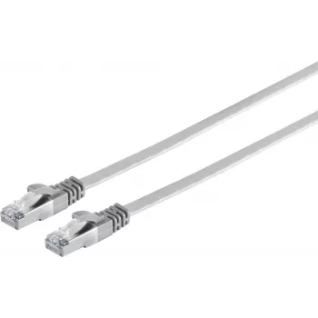 Flaches RJ45-Ethernet-Kabel ShiverPeaks 75511-SL0.5 Cat.7 schlank Grau, 0,5 m