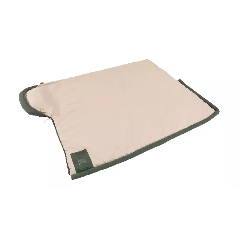 Halbrechteckiger Schlafsack Outwell Caldera Lux — Polyester, 800 mm breit, 2200 mm lang, maximale Körpergröße 190 cm, Grün