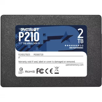2,5 Zoll SATA III SSD PATRIOT P210 2 TB — 500 MB/s Lesen, 400 MB/s Schreiben, 7 mm
