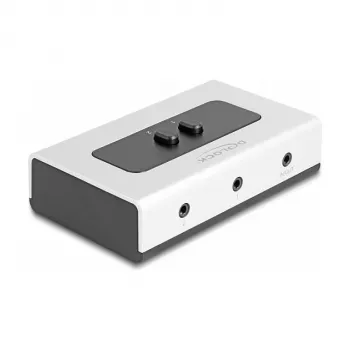 Audio Switch DeLOCK 88061 Schwarz Grau 3,5 mm Eingang Ausgang