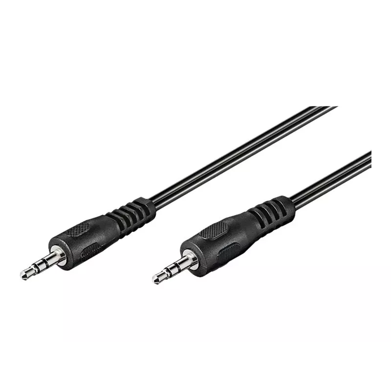 Wentronic Goobay 3,5mm-Klinken-Verbindungskabel, Schwarz, 2,5 m - Klinke 3,5 mm-Stecker (3-polig, Stereo) > Klinke 3,5 mm-Stecker (3-polig, Stereo) (50449)