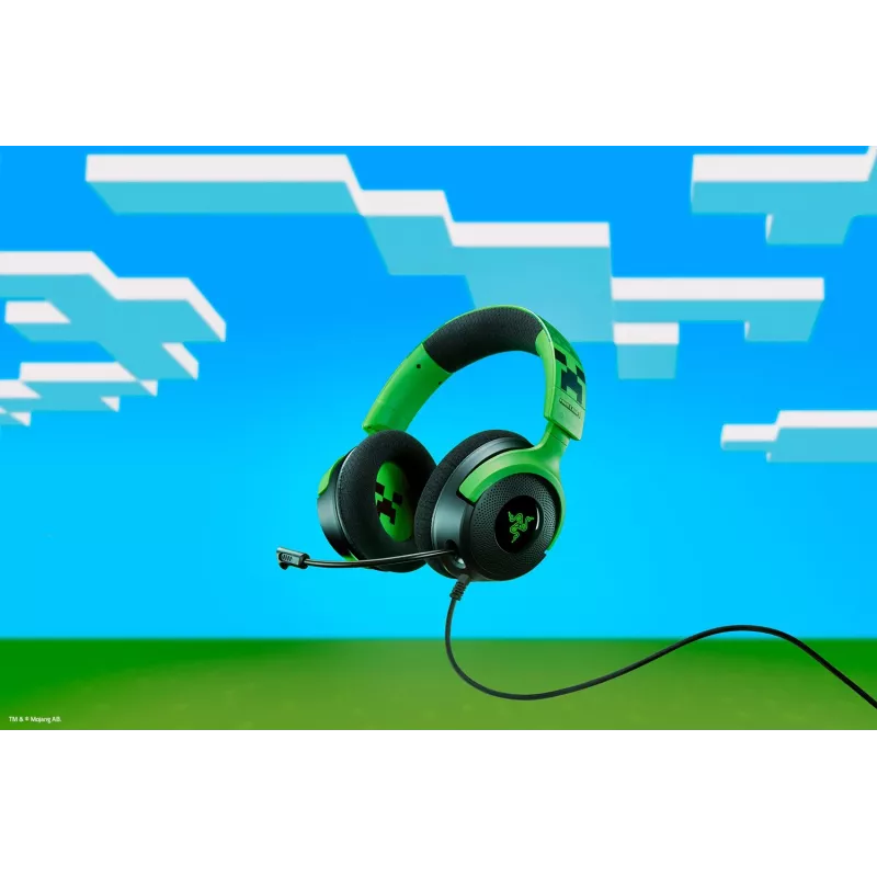 Kabelgebundenes Gaming-Headset Razer Kraken V4 X — supra-aural, 20–20000 Hz, 1,8 m Kabel, 310 g, schwarz/grün