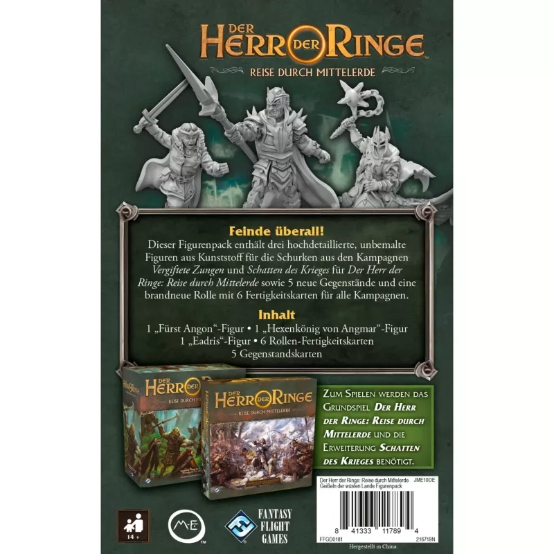 Asmodee Der Herr der Ringe: Fahrten in Mittelerde - Geißeln der Ödland-Erweiterung