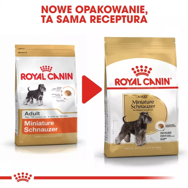 Trockenfutter für Hunde Royal Canin Miniature Schnauzer Adult, Geflügel, 3 kg, für kleine Rassen