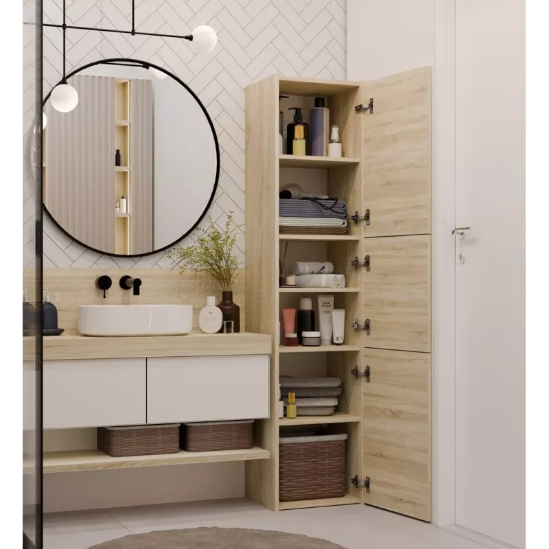 Topeshop S43 SONOMA Badezimmerschrank Oak