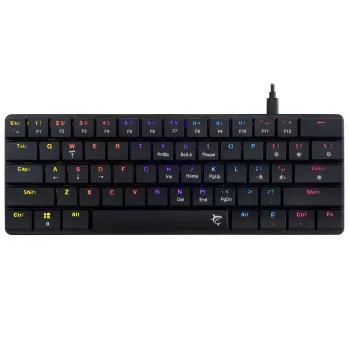 Mechanische Tastatur White Shark Nagamaki GK-006131 Schwarz US-Layout Brown Switches