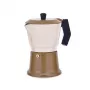 Moka-Kanne Maestro MR-1657-9-BEIGE aus Aluminium, Induktionskochfeld-Kaffeemaschine, 9-Tassen-Kapazität