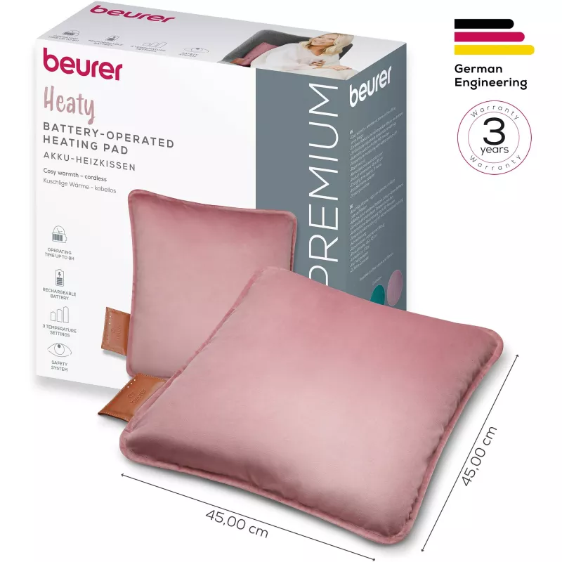 Beurer HK 77 Heaty blush-rose Lavendel Samtbezug (20074)