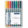 Marker Staedtler 311 WP8 8 Stück Schwarz Blau Braun Grün Orange Rot Violett Gelb