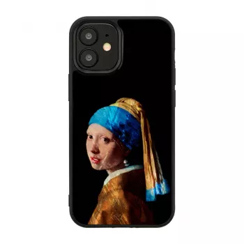 Schutzhülle iKins für Apple iPhone 12 mini – Design: Das Mädchen mit dem Perlenohrring