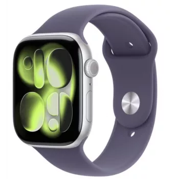 Watch Series 11 GPS 46mm Silber Aluminiumgehäuse mit Purple Fog Sportarmband - M/L