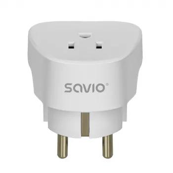 SAVIO AP-01 Reiseadapter, US-Steckdose – EU-Stecker
