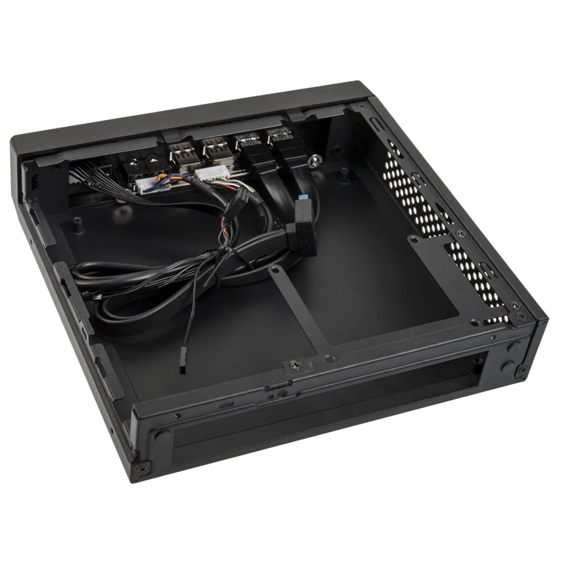Akasa Cypher MX3 - Mini-Tower - PC - SGCC - Schwarz - Thin Mini-ITX - Festplatte - Stromversorgung (A-ITX38U3-M1B)