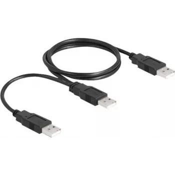 DeLOCK USB 2.0 Kabel Typ-A auf 2 x Typ-A 70 cm Schwarz