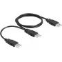 DeLOCK USB 2.0 Kabel Typ-A auf 2 x Typ-A 70 cm Schwarz