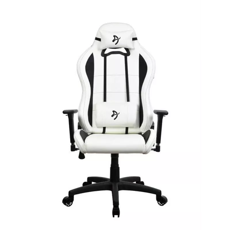 Gaming-Stuhl Arozzi Torretta SoftPU — weiß, Soft-PU-Bezug, verstellbare Armlehnen, neigbare Rückenlehne