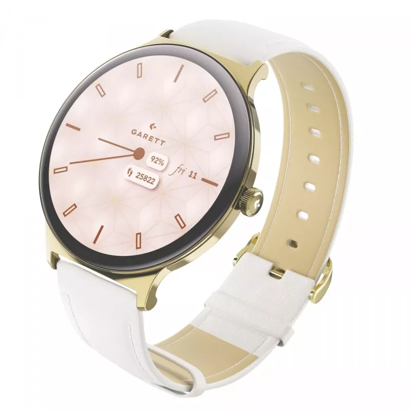 Smartwatch Garett Verona 2 Gold Mesh mit Bluetooth und Herzfrequenzmesser