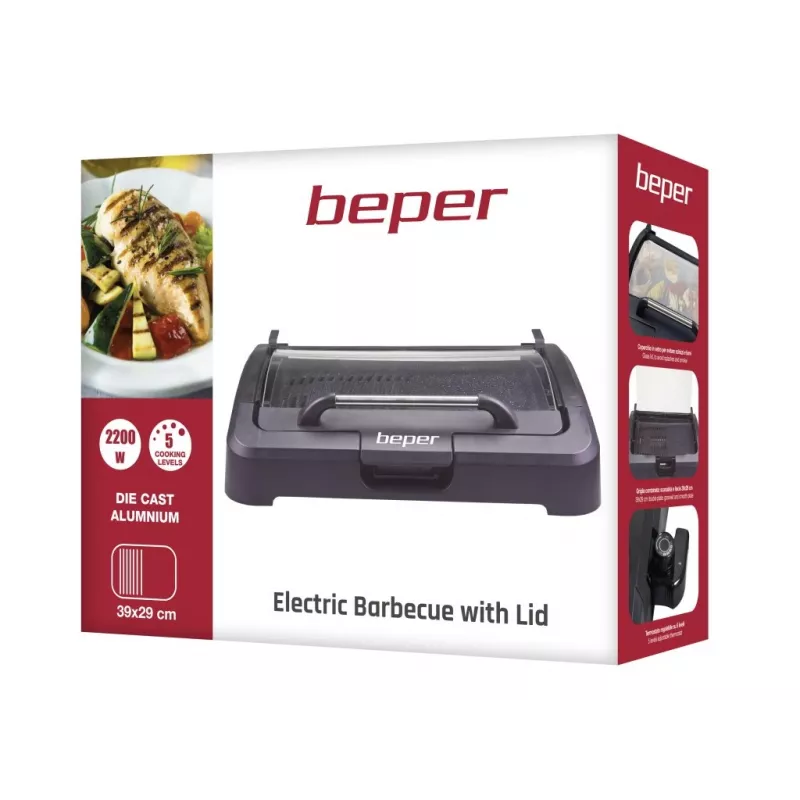 Elektrischer Wasserkocher Beper 90.871 1,7 L 2200 W, kabelloser Krug mit herausnehmbarem Kalkfilter