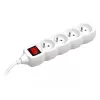 PowerWatch 3 m (4 Steckdosen) weiß mit Netzschalter