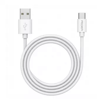 PEDEA Schnelllade- und Datenkabel USB-A/USB-C®, 1m, Weiß (60040121)