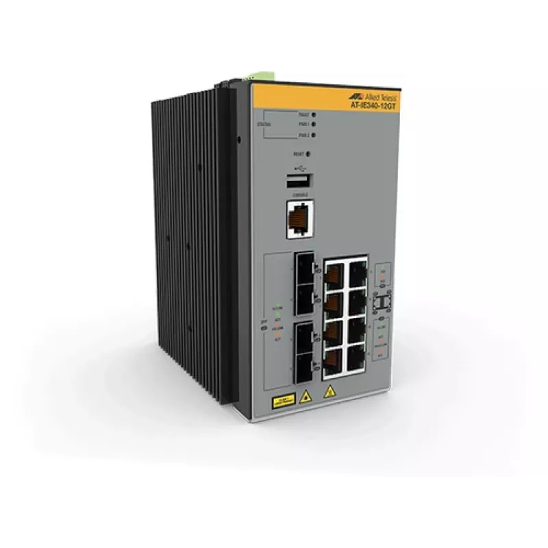 Allied Telesis AT-IE340-12GT-80 Managed L3 Gigabit Ethernet (10/100/1000) Grau