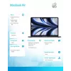 MacBook Air 13,6 : M2 8/8, 16 GB, 256 GB – Mitternacht