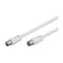 Wentronic Goobay Antennen-Verbindungskabel, 100% abgeschirmt, Weiß, 2,5 m – Koax-Stecker Koax-Buchse (50718)