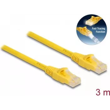 DeLOCK RJ45-Kabel Cat.6A U/UTP Fast Tracing 3 m Gelb