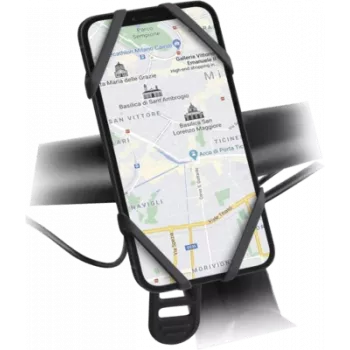 SBS Silicone-Phone Mount to 6.5'' for bicycle/E-Scooter Schwarz