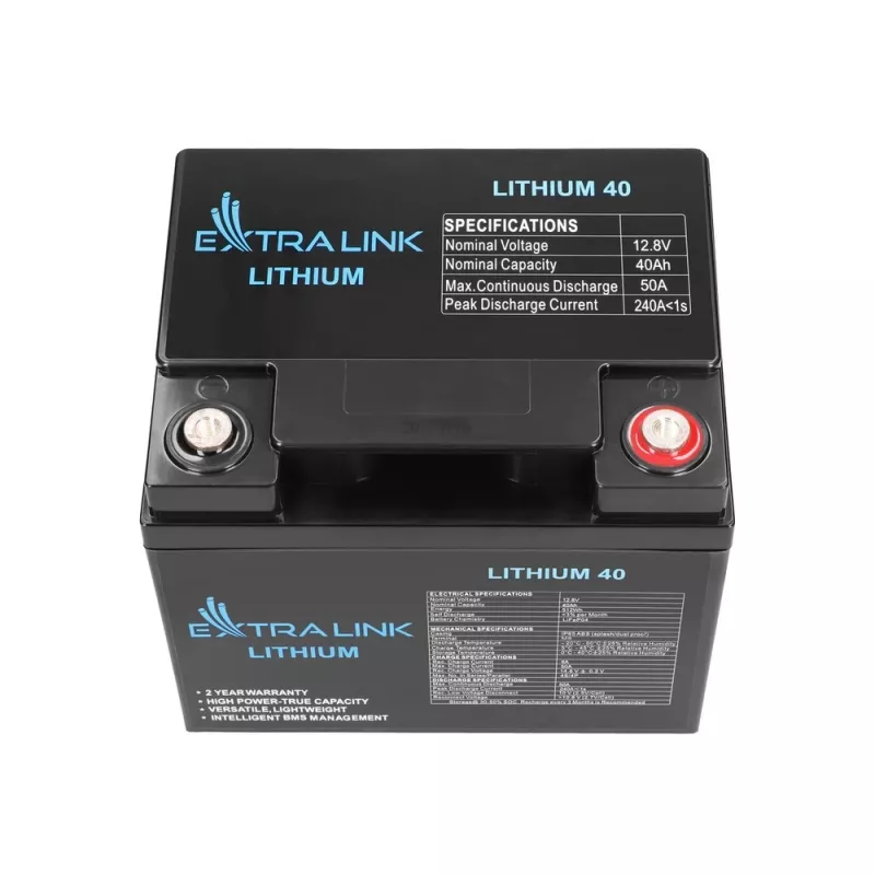 Extralink Akkumulator LiFePO4 40AH 12,8 V BMS Batterie 40000 mAh