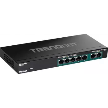 TRENDnet TPE-TG327 - Switch - unmanaged - 5 x 10/100/1000 (PoE+) + 2 x 10/100/1000/2,5G (PoE+) - wandmontierbar - PoE+ (70 W) - TAA-konform