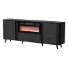 Kommode Cama Meble Volare 200 x 39 x 75 cm, schwarz / San Sebastian, Spanplatte