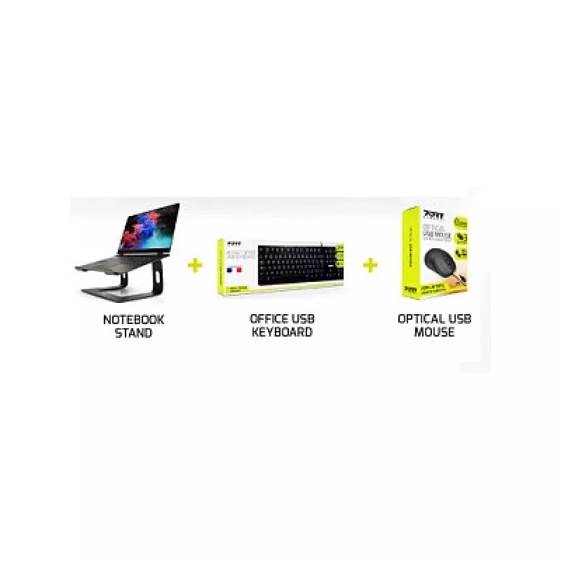 Tastatur- und Maus-Set Port Designs 501896 — Kabelgebunden USB, Kabel 1,5 m, Büro, Schwarz