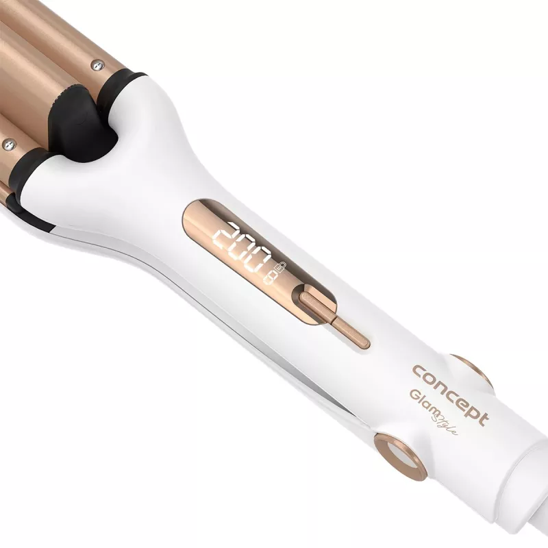 Lockenstab Concept GLAM Style KT2140 — 100 W, 120–200 °C, 9 Hitzestufen, 1,8 m drehbares Kabel, gold