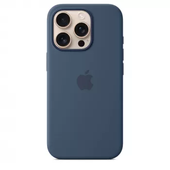 Silicone Case mit MagSafe für iPhone 16 Pro - Denim