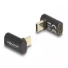 DeLOCK Adapter USB 40 Gbps USB Type-C PD 3.0 100 W Stecker auf Buchse abgewinkelt 8K 60 Hz