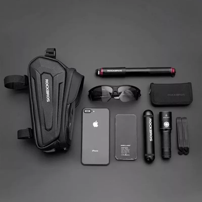 Rockbros B68-1 Fahrradrahmentasche Handytasche 1,7 l Schwarz