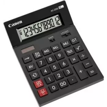 Canon WS-1210T Taschenrechner Tischrechner Display Schwarz